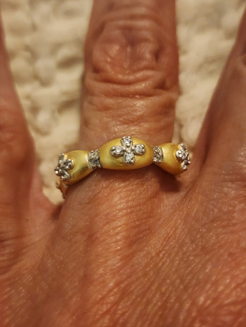 Iconic Freida Rothman Stacking Ring Sz 6 14K Gold Over Sterling Silver New